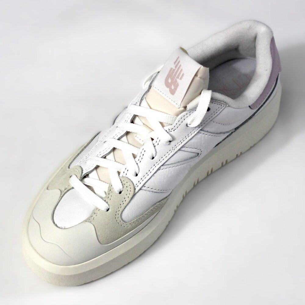 NEW BALANCE MEN'S CT302 WHITE/PURPLE SNEAKERS